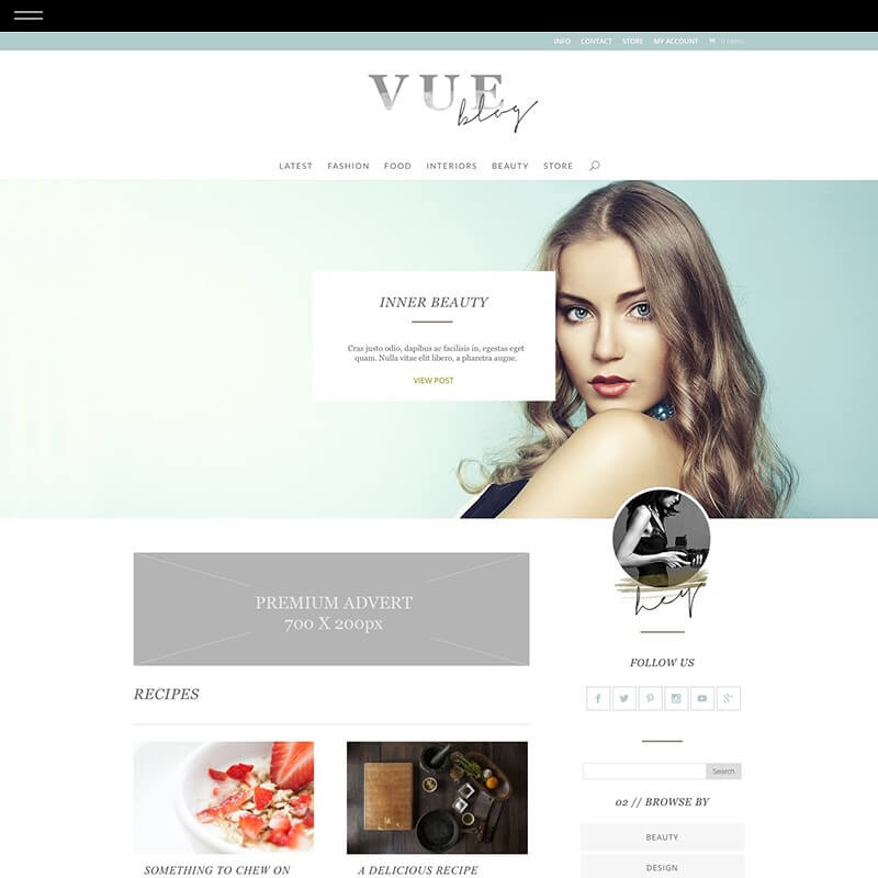 VUE - A Wordpress child theme for Divi by Melissa Love