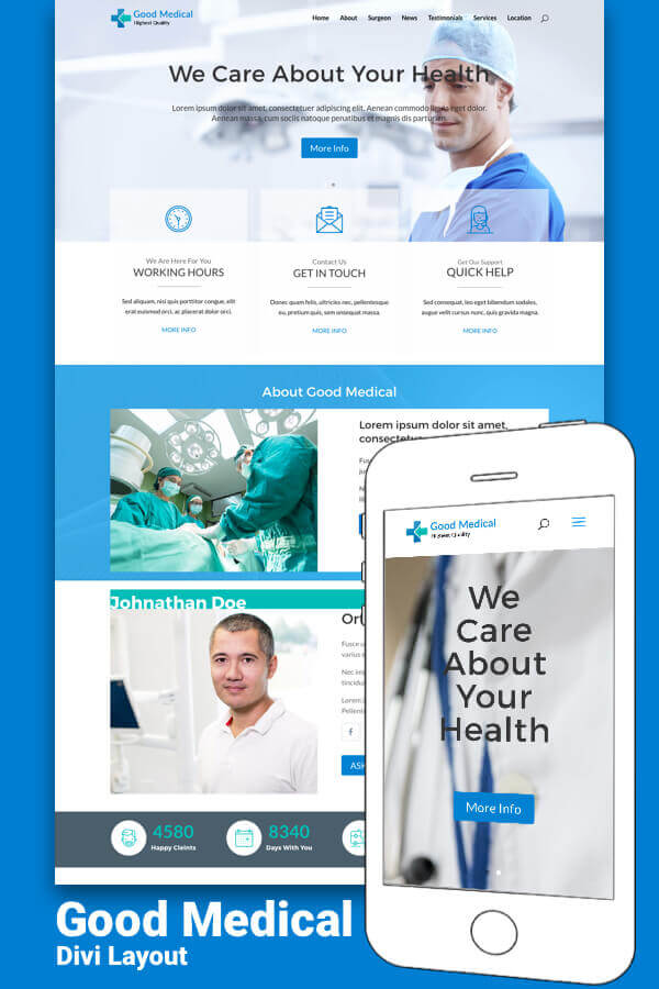 Good Medical Health Care - Divi Layout