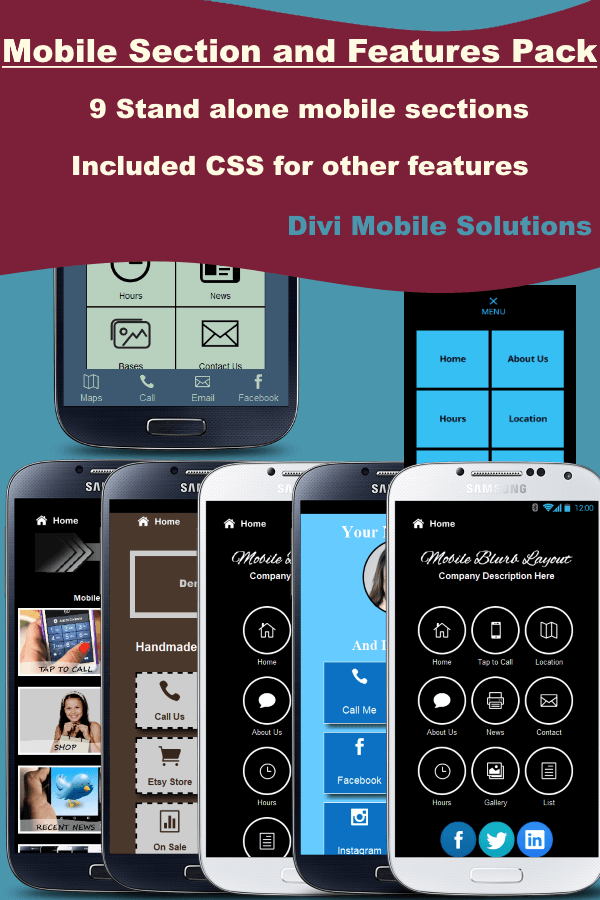 Mobile Section and Features Pack