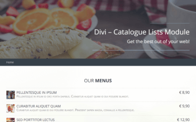 Plugin Spotlight: Divi Catalogue List Module
