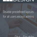 Divi - Disable Premade Layouts Product Image