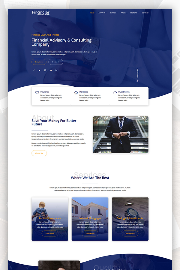 Financier Multipurpose Theme