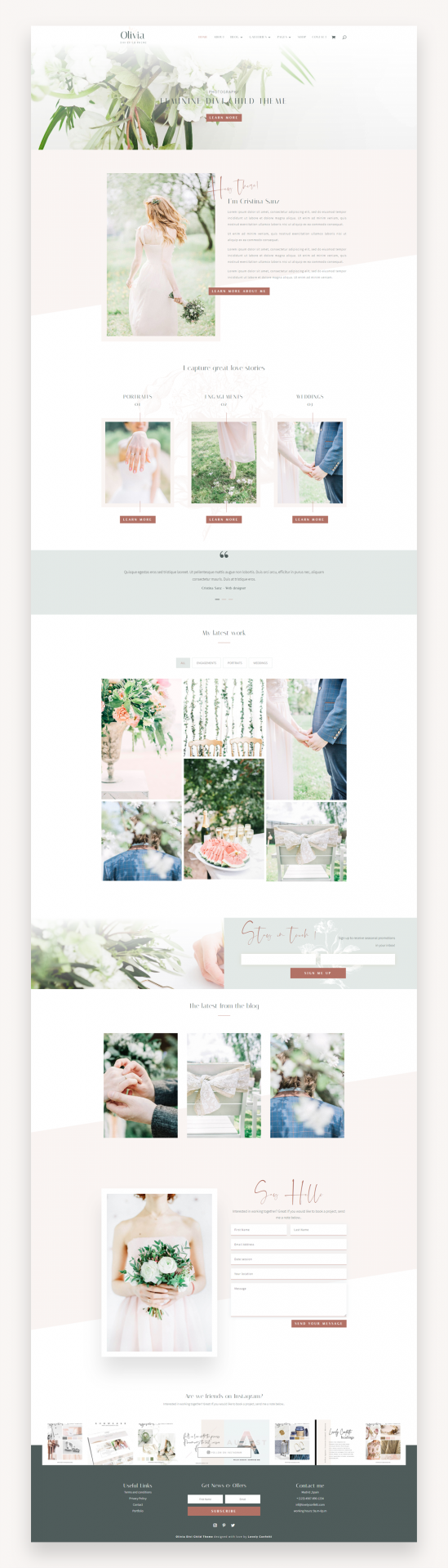 Olivia Feminine Divi Child Theme