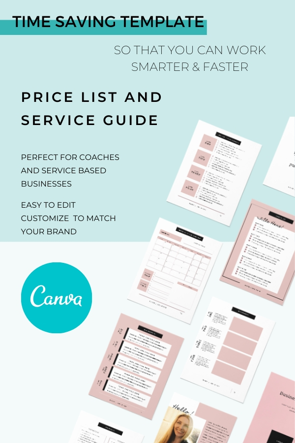 Service And Price Guide For Canva