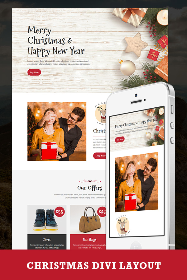 Christmas Divi Theme Layout