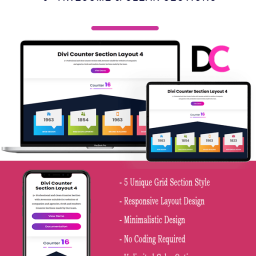 Divi Theme Counter Section Layout 4