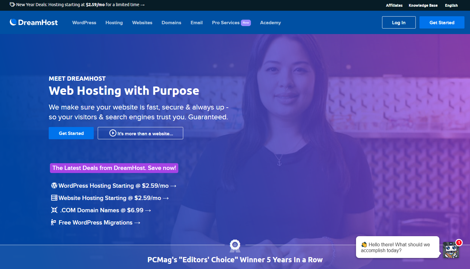 DreamHost is WordPress Hosting with a purpose
