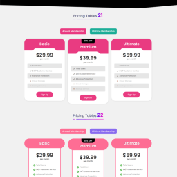 Divi Switch Pricing Tables Layout 3