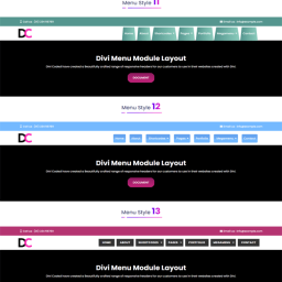 Divi Menu Module Designs Layout Pack 2