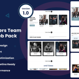 Gym Trainers Team Section Web Pack