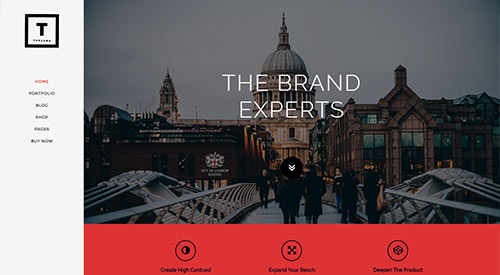 Toscana Portfolio WordPress Theme Home