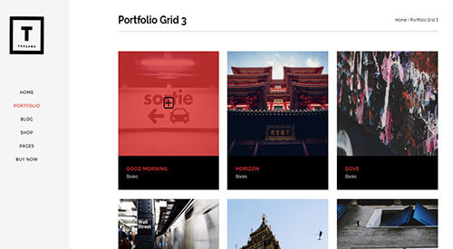 Toscana Portfolio WordPress Theme Home