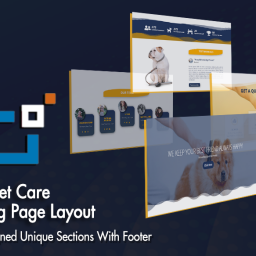 Pet Care Landing Page Layout